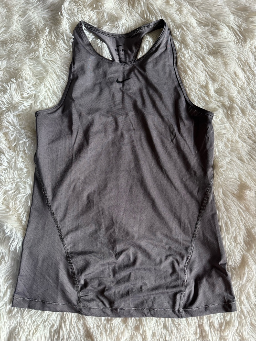 Nike Women's Gray/Charcoal Dri-FIT Athletic Tank Top